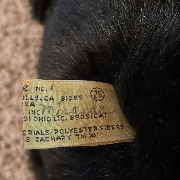 RARE Vintage Applause Black Bear Plush Teddy Bear - Picture 5 of 6